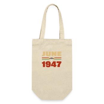 76e anniversaire Juin Né en 1947 Idée cadeau - Sac à bouteille - nature - Devant