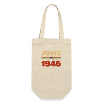 78th Birthday June Vintage 1945 Gift Idea - Gift Bag for Bottles - nature - Front