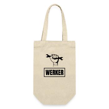 Handwerker Handyman Handwerk Werkzeug - Geschenkbeutel für Flaschen - Natur - Vorne
