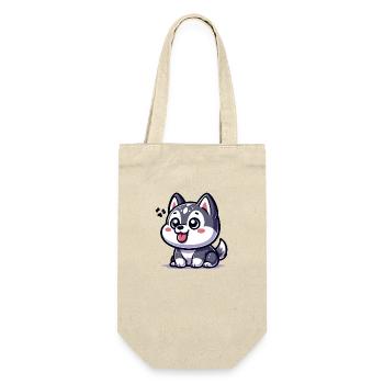 Adorable chien de dessin animé - Sac à bouteille - nature - Devant
