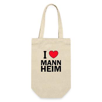 Mannheim Monnem Mannheimat - Geschenkbeutel für Flaschen - Natur - Vorne