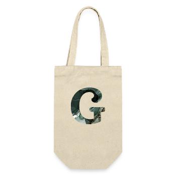 Letter g marbled green - Gift Bag for Bottles - nature - Front