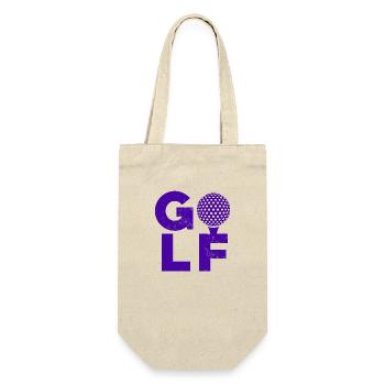 Golf - Golfclub Goldspieler Birdie Elite Luxus - Geschenkbeutel für Flaschen - Natur - Vorne