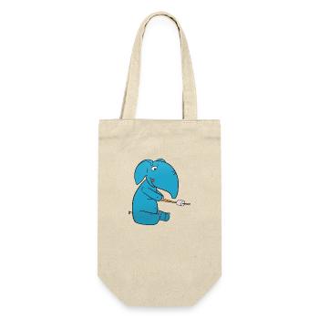 Elephant Marshmallow - Gift Bag for Bottles - nature - Front