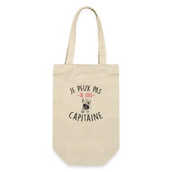 je suis capitaine / humour enfant - Sac à bouteille - nature - Devant