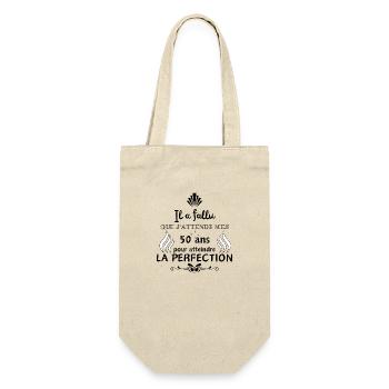 50 ans / Perfection - Sac à bouteille - nature - Devant