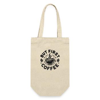 But First Coffee - Gift Bag for Bottles - nature - Front
