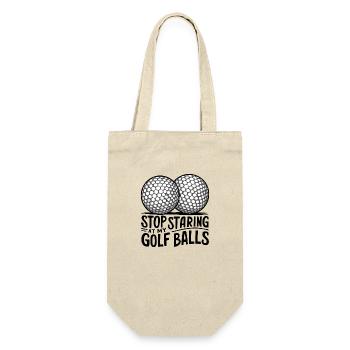 Stop staring at my golf balls! - Gift Bag for Bottles - nature - Front