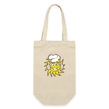 Chef's Hat Sun Funny Happy Face Smiling - Gift Bag for Bottles - nature - Front