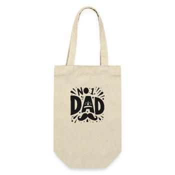 No 1 Dad - Gift Bag for Bottles - nature - Front