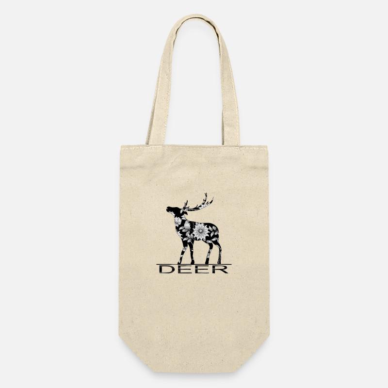 Hirsch - Geschenkbeutel für Flaschen - Natur