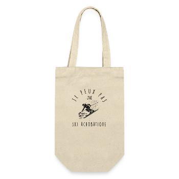 Ich kann nicht, ich habe Freestyle-Skifahren - Geschenkbeutel für Flaschen - Natur - Vorne
