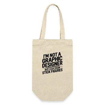 Je ne suis pas graphiste mais je sais dessiner - Sac à bouteille - nature - Devant