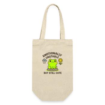 emotionally unstable - but still cute - Geschenkbeutel für Flaschen - Natur - Vorne
