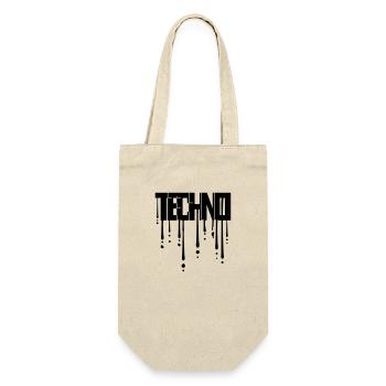 Tropfen Graffiti Techno - Geschenkbeutel für Flaschen - Natur - Vorne