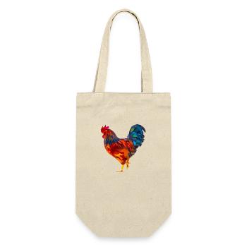 Rooster polygon, colorful - Gift Bag for Bottles - nature - Front