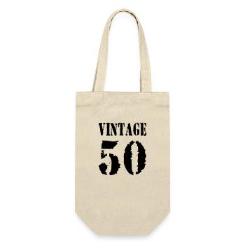 Vintage 1950 - Jahrgang 50 - Party Vector - Gift Bag for Bottles - nature - Front