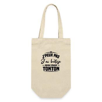 J'peux pas j'ai bêtise avec mon tonton - Sac à bouteille - nature - Devant