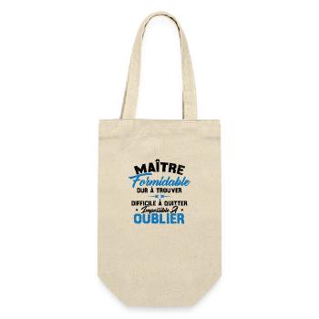 Maître Formidable Idée Cadeau Maître D'école - Sac à bouteille - nature - Devant