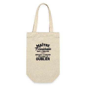 Maître Formidable Idée Cadeau Maître D'école - Sac à bouteille - nature - Devant
