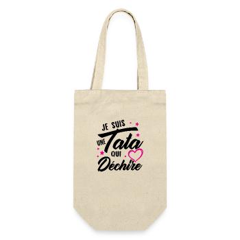 Je suis une tata qui déchire, Cadeau pour tata - Sac à bouteille - nature - Devant