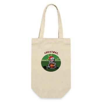 Cat with cookies Christmas Christmas - Gift Bag for Bottles - nature - Front