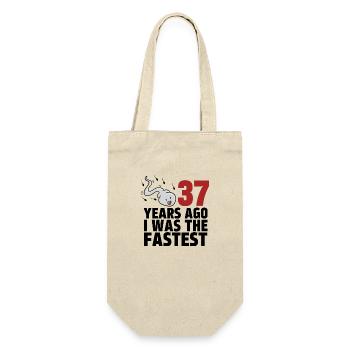 37 Years Ago I Was The Fastest - Gift Bag for Bottles - nature - Front
