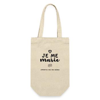 Je me marie. Apportez moi des bières. Drôles. EVG. - Sac à bouteille - nature - Devant