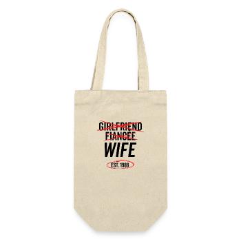 Girlfriend Fiancée Wife Est 1988 - Gift Bag for Bottles - nature - Front