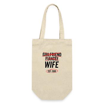 Girlfriend Fiancée Wife Est 2005 - Gift Bag for Bottles - nature - Front