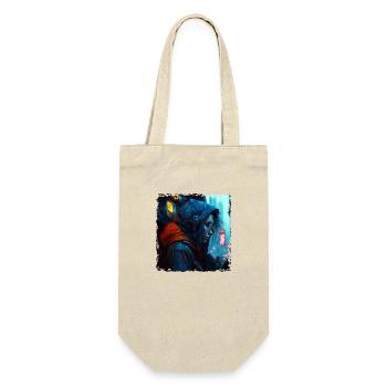 Girl in a Dystopian Dark Cyber Future - Gift Bag for Bottles - nature - Front