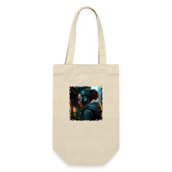 Artwork Illustration Punk in the High Tech Future - Gift Bag for Bottles - nature - Front