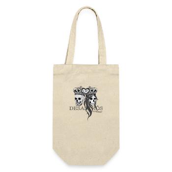 𝔻𝔼𝕊𝔸𝕊𝕋ℝÖ𝕊 𝖕𝖗𝖔𝖛𝖔𝖐𝖆𝖓𝖙 𝖇𝖑𝖆𝖈𝖐 - Geschenkbeutel für Flaschen - Natur - Vorne