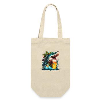 Cool shark drinking beer - Gift Bag for Bottles - nature - Front