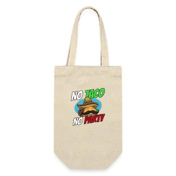 Taco Tortilla Mais Mexiko Essen I Geschenk - Geschenkbeutel für Flaschen - Natur - Vorne