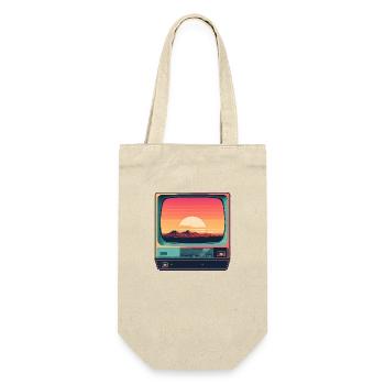 RETRO - Gift Bag for Bottles - nature - Front