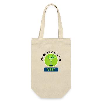 annonce couleur vert mojito morito alcool humour - Sac à bouteille - nature - Devant