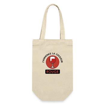 annonce couleur vin rouge alcool humour tenir tien - Sac à bouteille - nature - Devant