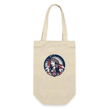 Amerikanische Folklore - Geschenkbeutel für Flaschen - Natur - Vorne