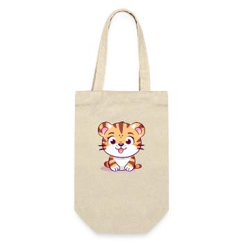 Douc der Tiger - Geschenkbeutel für Flaschen - Natur - Vorne