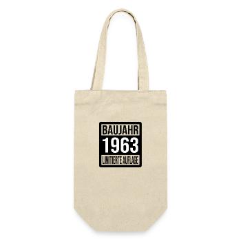 Baujahr 1963 - Geschenkbeutel für Flaschen - Natur - Vorne