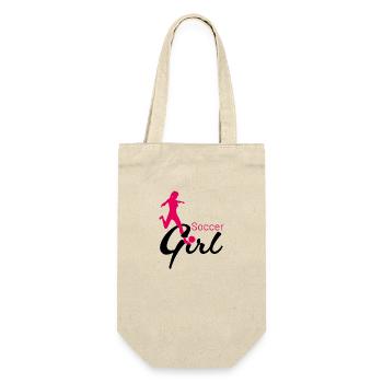 Soccer Girl Passing Game - Gift Bag for Bottles - nature - Front