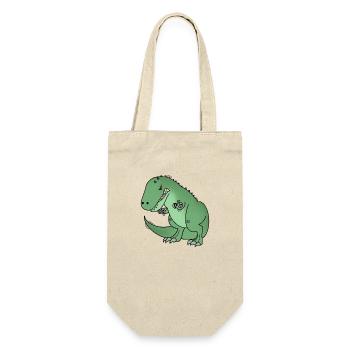 Funny Kawaii Trex, Dinosaur workout - Gift Bag for Bottles - nature - Front