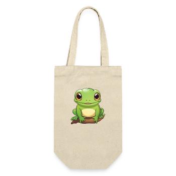mignonne petite grenouille - Sac à bouteille - nature - Devant