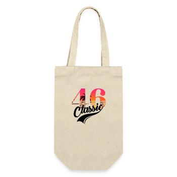 Jahrgang 1946-46-jähriges Jubiläum - Geschenkbeutel für Flaschen - Natur - Vorne
