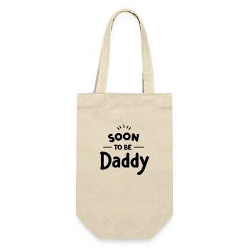 Bald Papa - Geschenkbeutel für Flaschen - Natur - Vorne