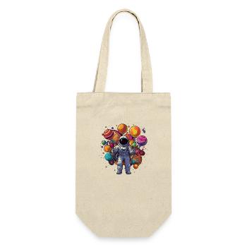 Astronaut with planet lollipops in hands - Gift Bag for Bottles - nature - Front