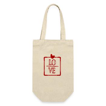 Geschenk der Liebe - Geschenkbeutel für Flaschen - Natur - Vorne