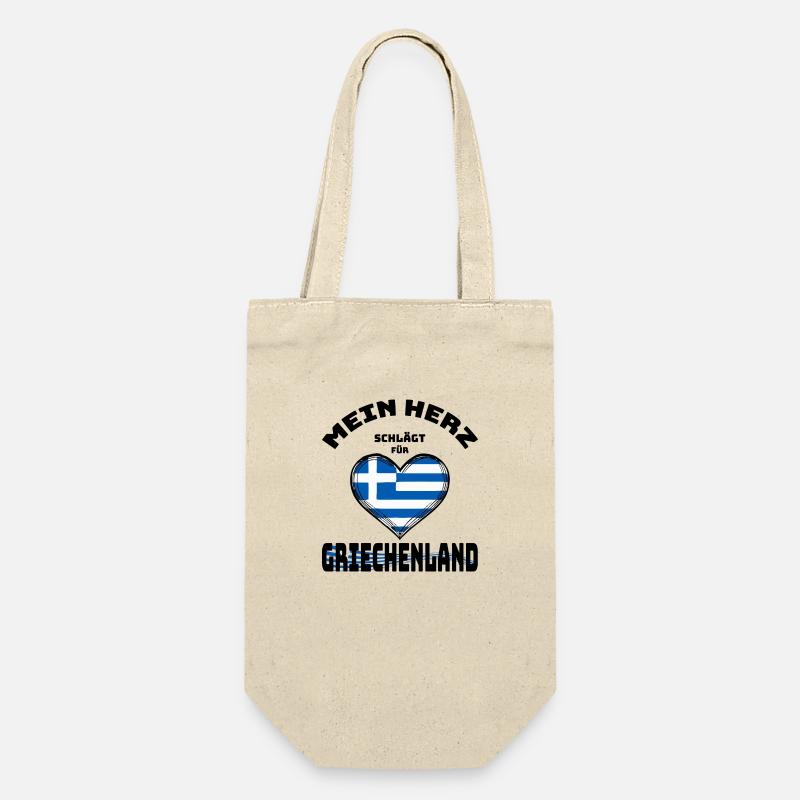Mon cœur bat pour la Grèce - Sac à bouteille - nature