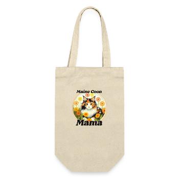 Mainecoon Mama Calico Cat - Gift Bag for Bottles - nature - Front